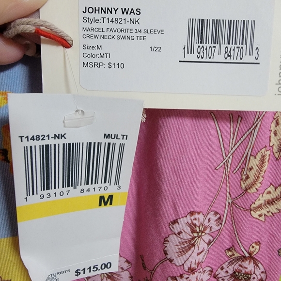 NWT Johnny Was Marcel Favorite Crew Neck Swing Tee - Picture 5 of 7